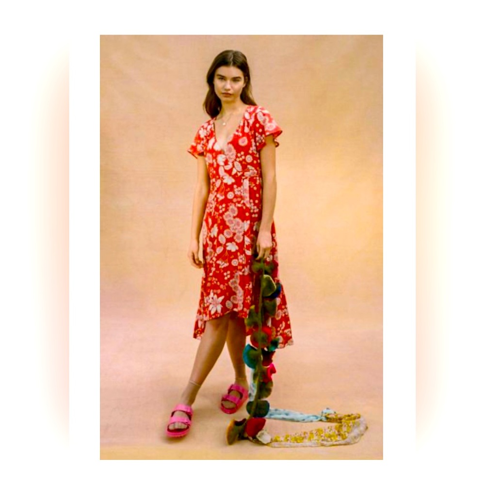 NWT Urban Outfitters Daphne Wrap Midi Dress